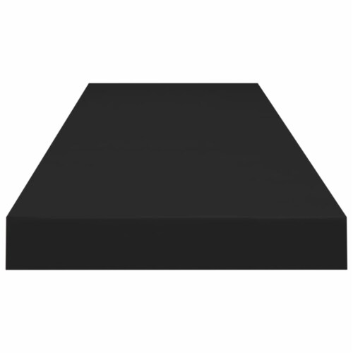 vidaXL Floating Wall Shelf Black 35.4 x9.3 x1.5 MDF Perspective: left