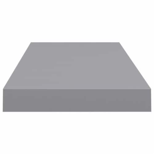 vidaXL Floating Wall Shelves 2 pcs Gray 23.6 x9.3 x1.5  MDF Perspective: left