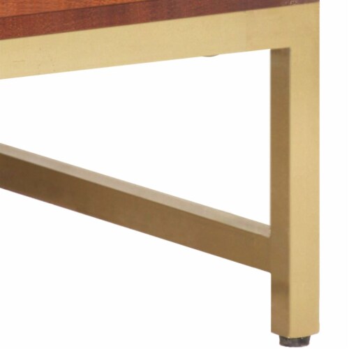 vidaXL Coffee Table Honey Brown 26.4 x26.4 x17.7 Solid Acacia Wood Perspective: left