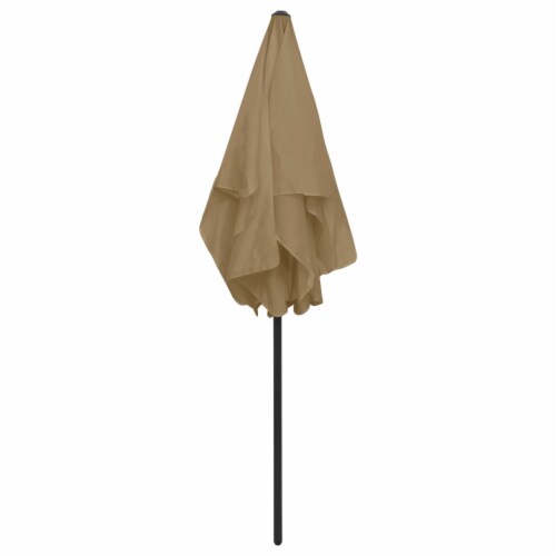 vidaXL Beach Umbrella Taupe 70.9 x47.2 Perspective: left