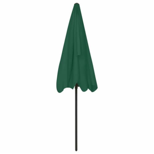 vidaXL Beach Umbrella Green 78.7 x49.2 Perspective: left
