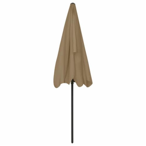 vidaXL Beach Umbrella Taupe 78.7 x49.2 Perspective: left