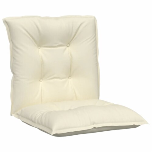 vidaXL Garden Chair Cushions 2 pcs Cream 39.4 x19.7 x2.8 Perspective: left