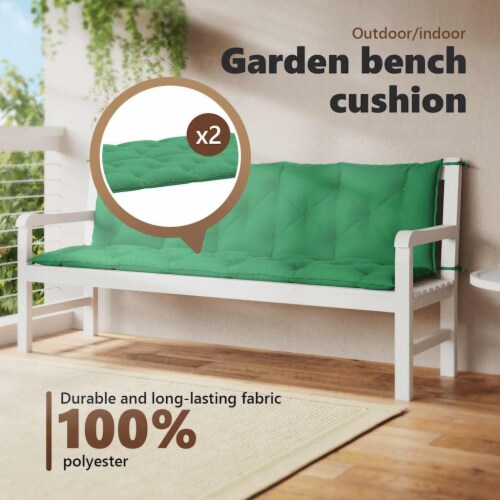 vidaXL Garden Bench Cushions 2pcs Green 70.9 x19.7 x2.8 Oxford Fabric,  5.9'2 pcs - Kroger