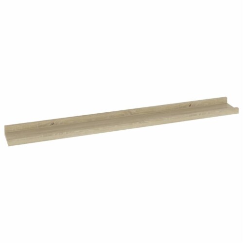 vidaXL Wall Shelves 2 pcs Sonoma Oak 31.5 x3.5 x1.2 Perspective: left