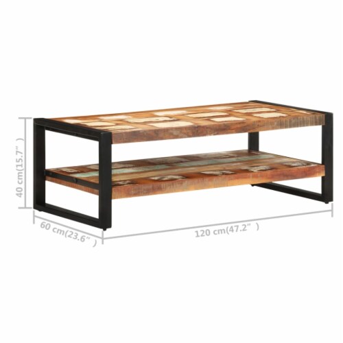 vidaXL Coffee Table 47.2 x23.6 x15.7 Solid Reclaimed Wood 47.2