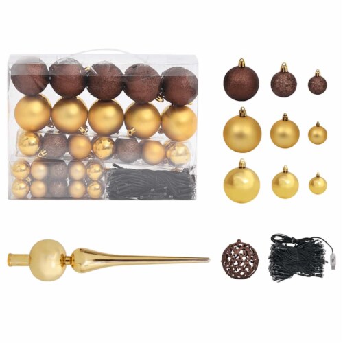 vidaXL Artificial Christmas Tree with LEDs&Ball Set&Pinecones 59.1 Perspective: left