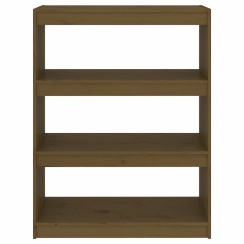 vidaXL Book Cabinet/Room Divider Honey Brown 31.5 x11.8 x40.7 Wood Pine Perspective: left