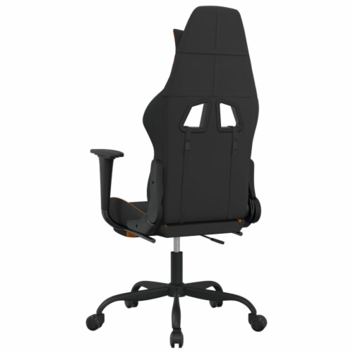 vidaXL Gaming Chair with Footrest Black and Orange Fabric, 1 pcs - Kroger