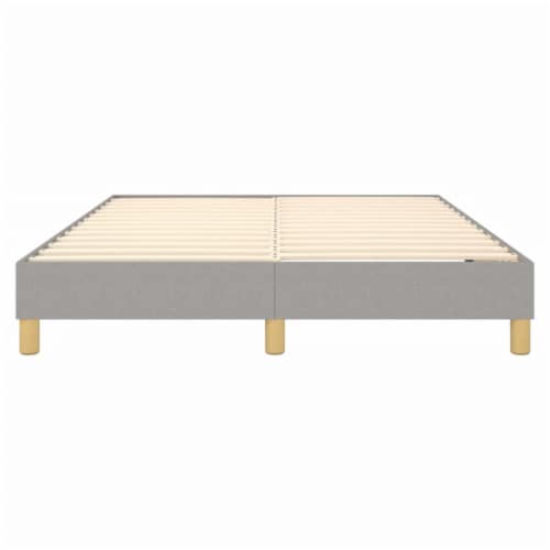 vidaXL Box Spring Bed Frame Light Gray 53.9 x74.8  Full Fabric Perspective: left