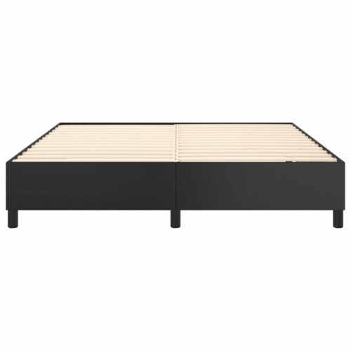 vidaXL Box Spring Bed Frame Black 72 x83.9 California King Faux Leather Perspective: left