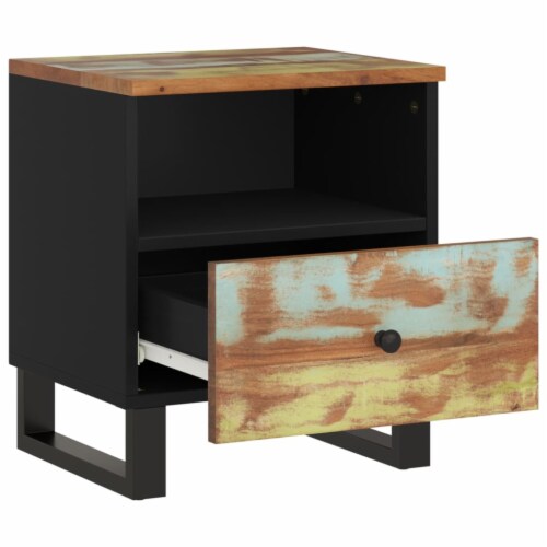 vidaXL Bedside Cabinets 2 pcs Solid Wood Reclaimed&Engineered Wood Perspective: left