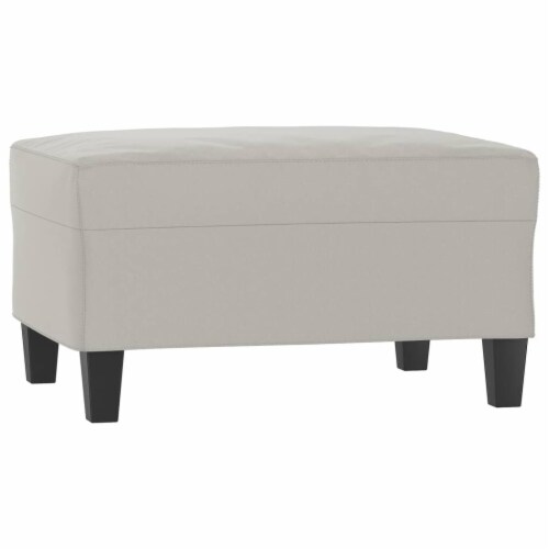 vidaXL 3 Seater Sofa with Footstool Light Gray 82.7 Microfiber