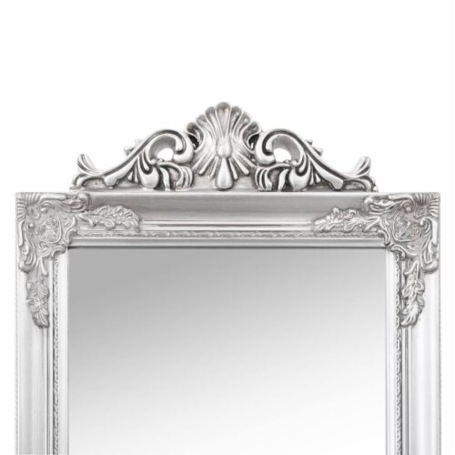vidaXL Free-Standing Mirror Silver 15.7 x63, 15.7