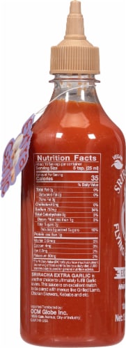 Flying Goose Extra Garlic Sriracha Sauce Perspective: left