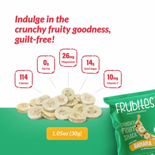 Crunch Fruit Snacks - Freeze-Dried Banana, Perfect For School Lunches, No Sugar Added Perspective: left