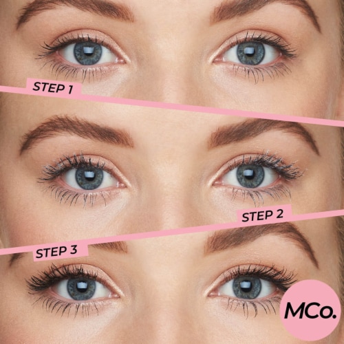MCoBeauty Double Ended Fibrelash Mascara Clump-Free Long-Wearing Formula - Black Perspective: left