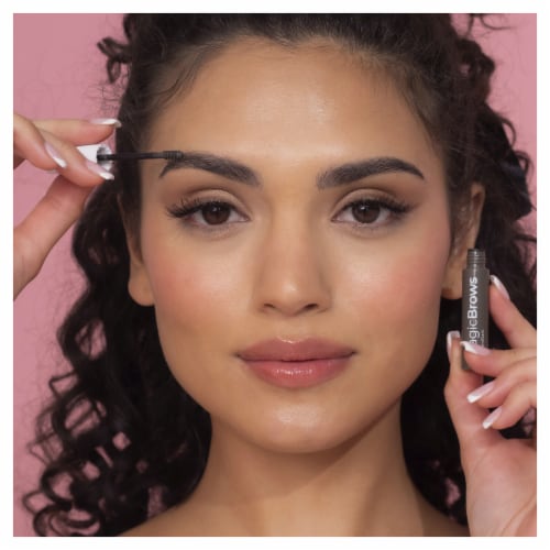 MCoBeauty More Brows Brush On Fibre Gel - Medium-Dark Perspective: left