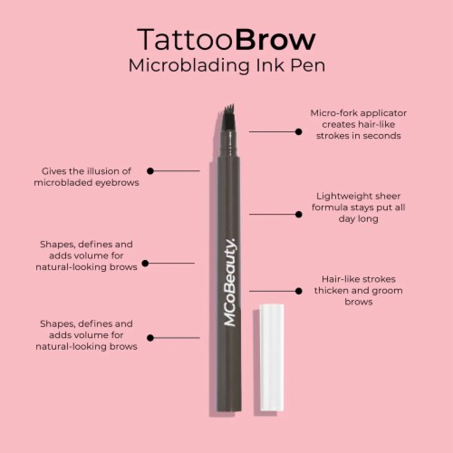 MCoBeauty Tattoo Eyebrow Microblading Ink Pen Long-lasting Lightweight Ink formula - Medium/Dark Perspective: left