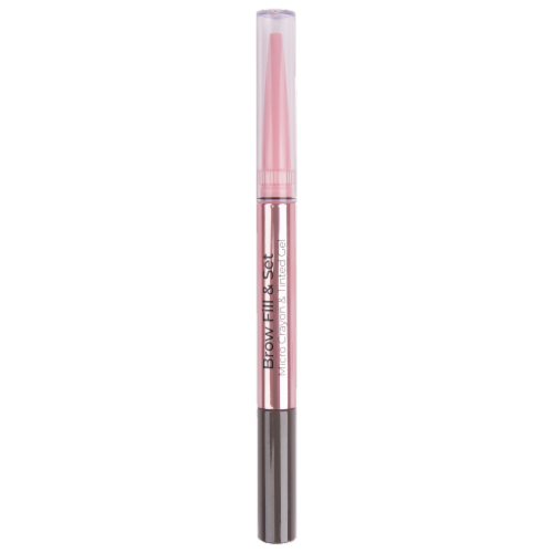 MCoBeauty Brow Fill & Set Micro Eyebrow Pencil & Tinted Gel Up to 12 Hr. Wear - Medium/Dark Perspective: left