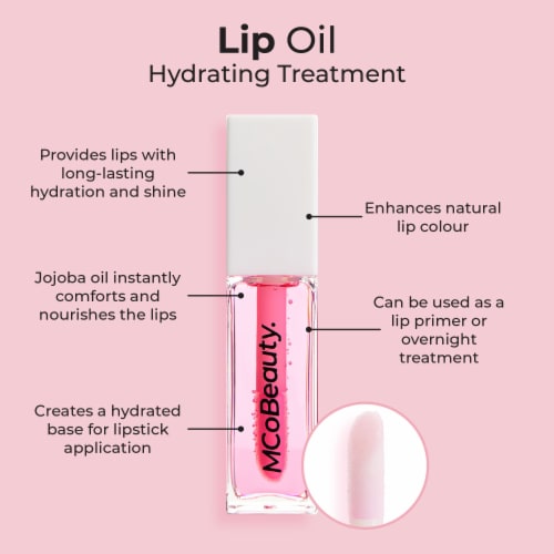 MCoBeauty Lip Oil Hydrating Treatment - Pink Lady Perspective: left