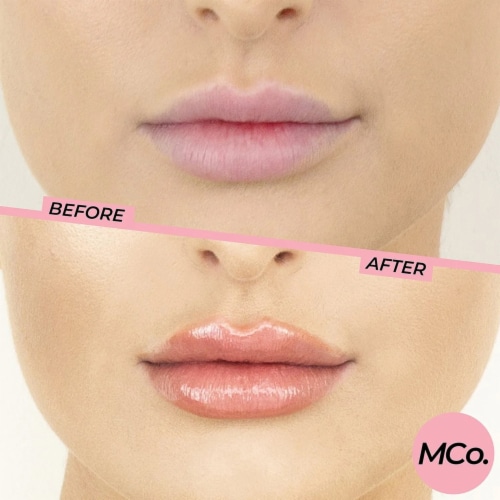 MCoBeauty Pout Lip Gloss Lip Plumping + Ultra Shine - Tickle Perspective: left