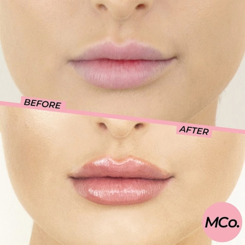 MCoBeauty Pout Lip Gloss Lip Plumping + Ultra Shine - Clear Perspective: left