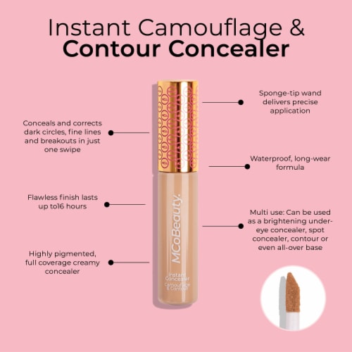 MCoBeauty Instant Concealer & Contour Waterproof + Full Coverage Formula - Ivory Perspective: left
