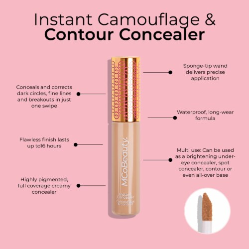 MCoBeauty Instant Concealer & Contour Waterproof + Full Coverage Formula - Medium Perspective: left