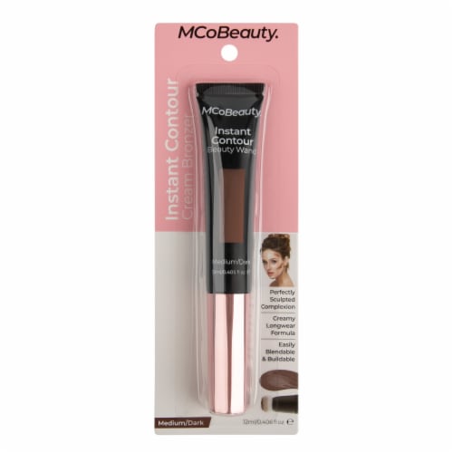 MCoBeauty Instant Contour Cream Bronzer Beauty Wand –Medium/Dark Perspective: left