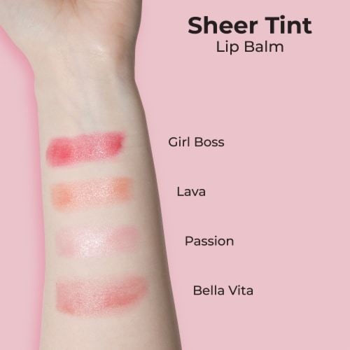 MCoBeauty Lip Balm Sheer Tint Protects + Softens Lips - Passion Perspective: left