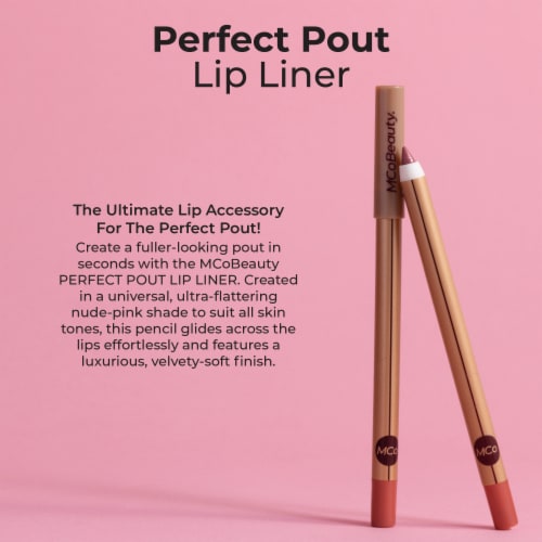 MCoBeauty Perfect Pout Lip Liner Rich + Velvety Texture - Rose Saturn Perspective: left