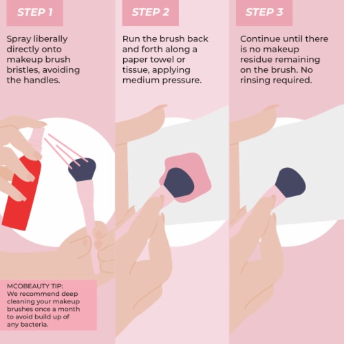 MCoBeauty Makeup Brush Cleanser – Quick Drying Makeup Brush Refresher Perspective: left