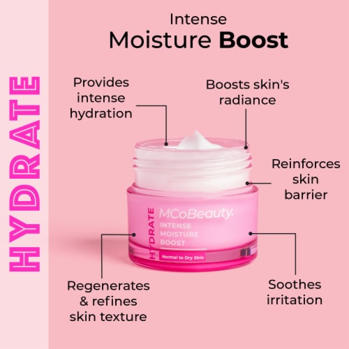 MCoBeauty Hydrate Intense Moisture Boost Moisturizer For Normal to Dry Skin Perspective: left
