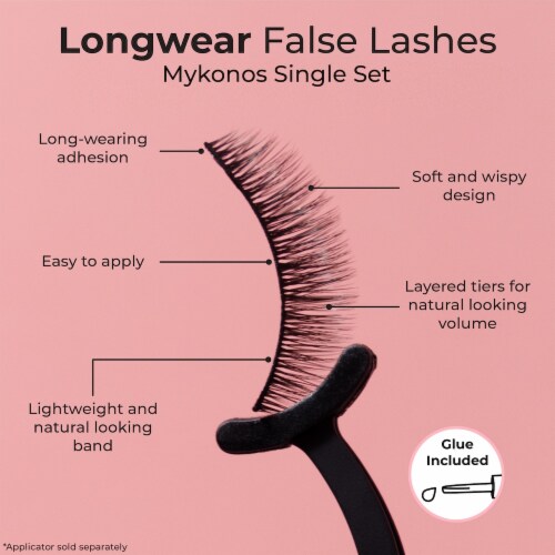 MCoBeauty Longwear False Lashes Natural Mykonos Duo Set Perspective: left