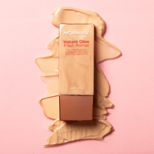 MCoBeauty Instant Glow Flash Primer For A Fresh + Dewy Finish – Use With Or Without Makeup Perspective: left