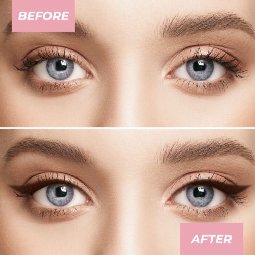 MCoBeauty Pro Eyeliner with Dual Ended Brush Highly Pigmented - Chocolate Perspective: left