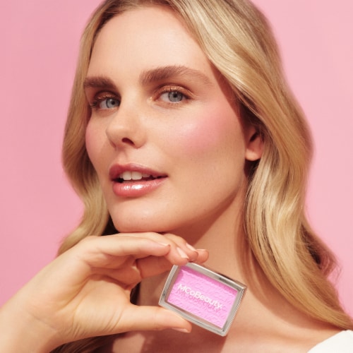 MCoBeauty® Glow Up pH Powder Blush - Rosy Pink Perspective: left