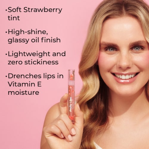 MCoBeauty® Fruity Lips Hydrating Oil - Strawberry Perspective: left