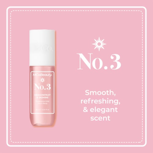 MCoBeauty® Fragrance Mist Hair and Body Spray No. 3 Sweet Blossom Dragonfruit & Lychee Perspective: left