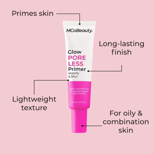 MCoBeauty Glow Poreless Primer Mattify & Blur Perspective: left