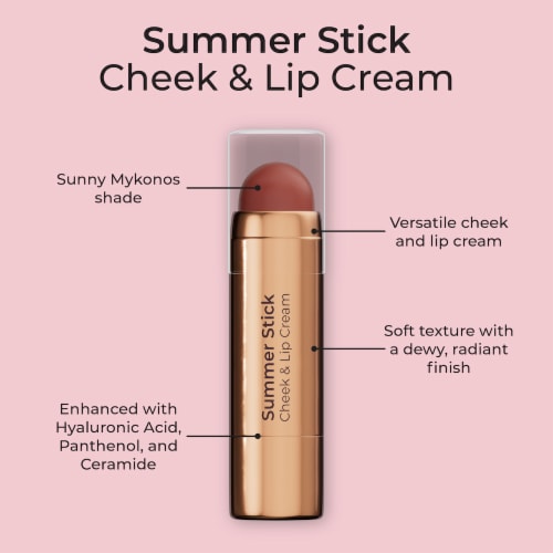 MCoBeauty® Summer Stick Cheek & Lip Cream - Mykonos Perspective: left