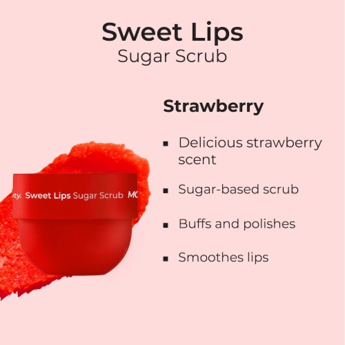 MCoBeauty® Sweet Lips Sugar Scrub - Strawberry Perspective: left