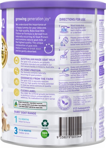 Bubs® Australian Goat Milk-based Stage 2 Infant Formula Powder, 28.2 oz - Gerbes Super Markets Bubs® Australian Goat Milk-based Stage 2 Infant Formula Powder, 28.2 oz - Gerbes Super Markets