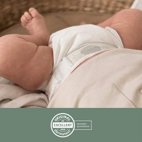 Ecoriginals Plant Based Baby Diapers | Newborn Size 0 | 1 Pack, 30 Count Perspective: left