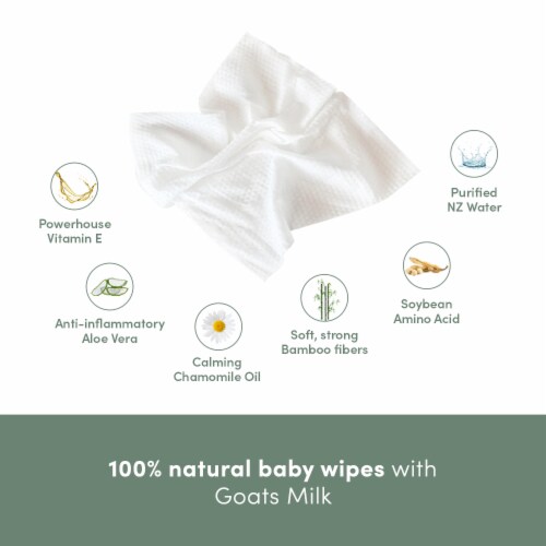 Ecoriginals Plant Based 3 Packs of Diapers + 3 Packs of Goat Wipes | Newborn Plus Size 1 | Perspective: left