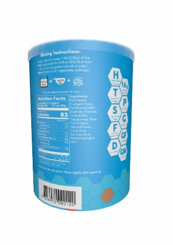 The WellBeing Responsibly Healthy Collagen Powder, Vanilla, 12.85 oz Perspective: left