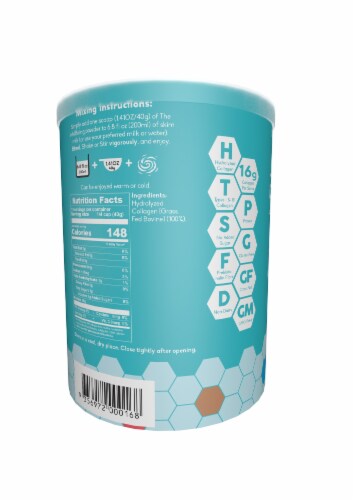 The WellBeing Pure Hydrolyzed Collagen Beverage Perspective: left
