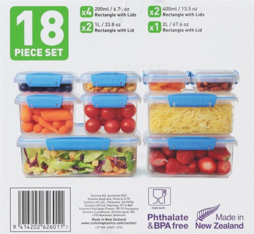 Sistema Food Storage Container Set, 18 pc - Smith's Food and Drug