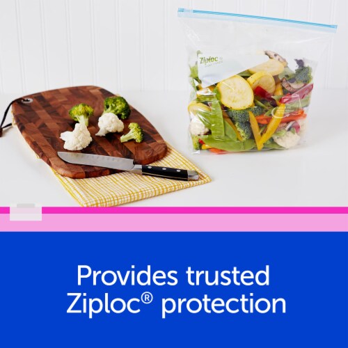 Ziploc® Power Shield® Freezer Gallon Slider Bags Perspective: left